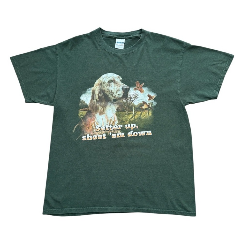 Vintage Y2K English Setter Pheasant Hunting Dog Animal Puppy K9 Graphic T-shirt